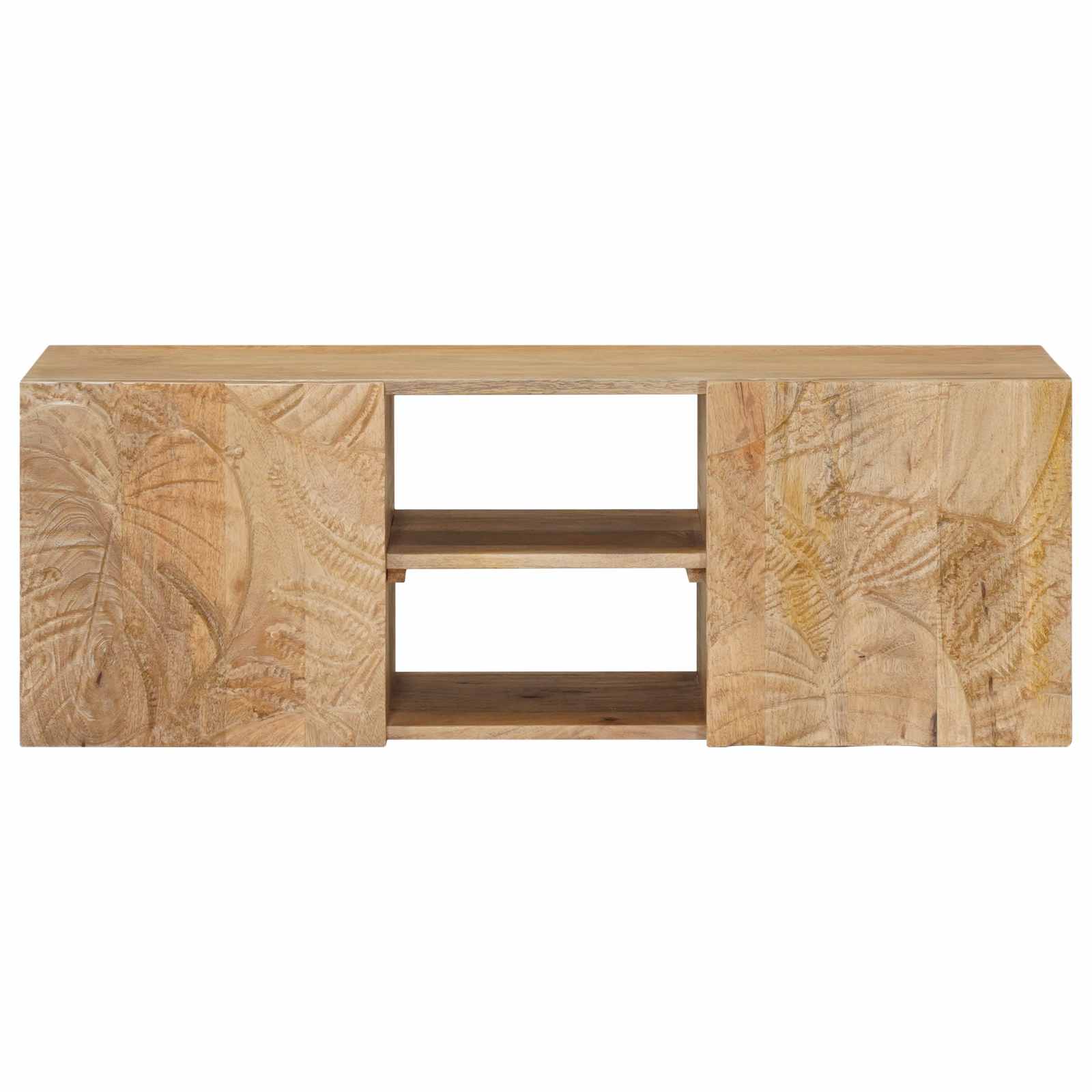 Væg TV Skab 100 x 30 x 35 cm Massivt Mango Træ og Ingeniørtræ