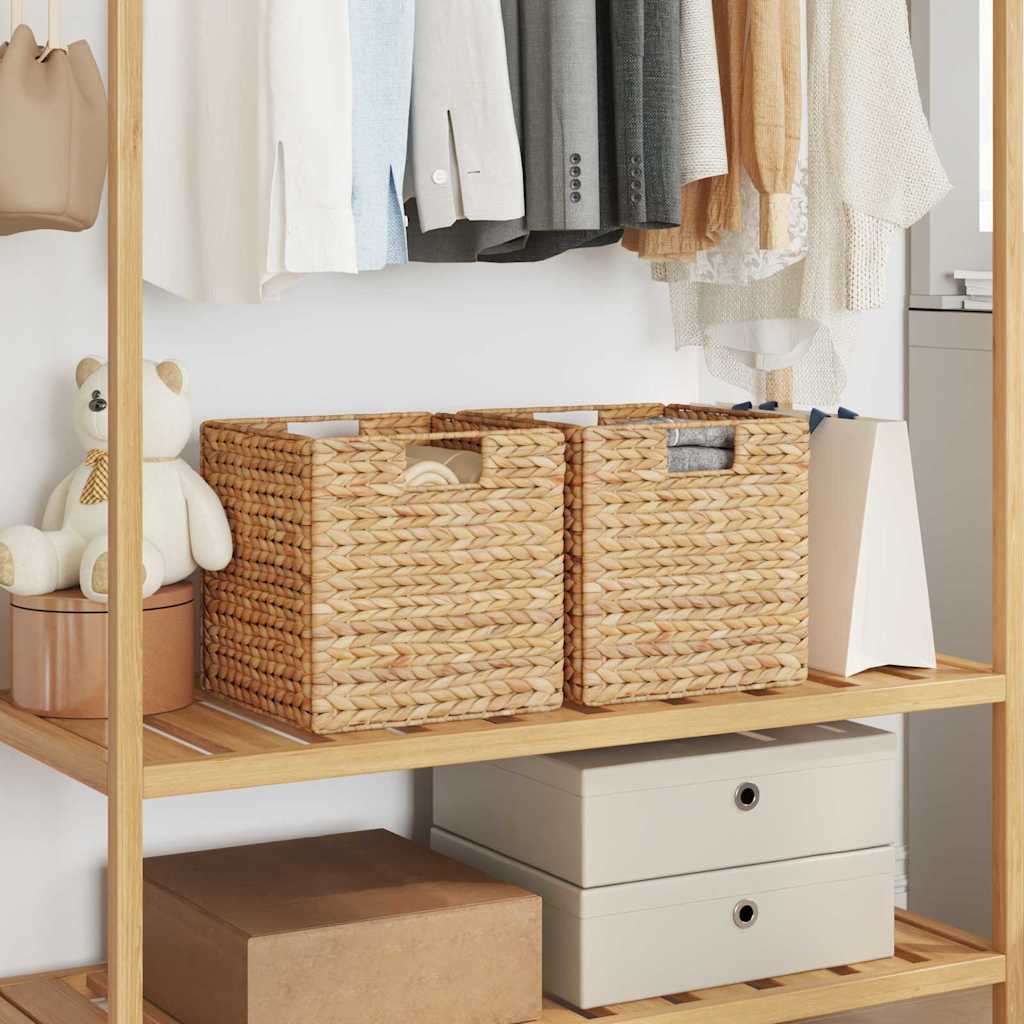 Opbevaringskurve 2 pcs Naturfarvet 28 x 28 x 28 cm Vandhyacint