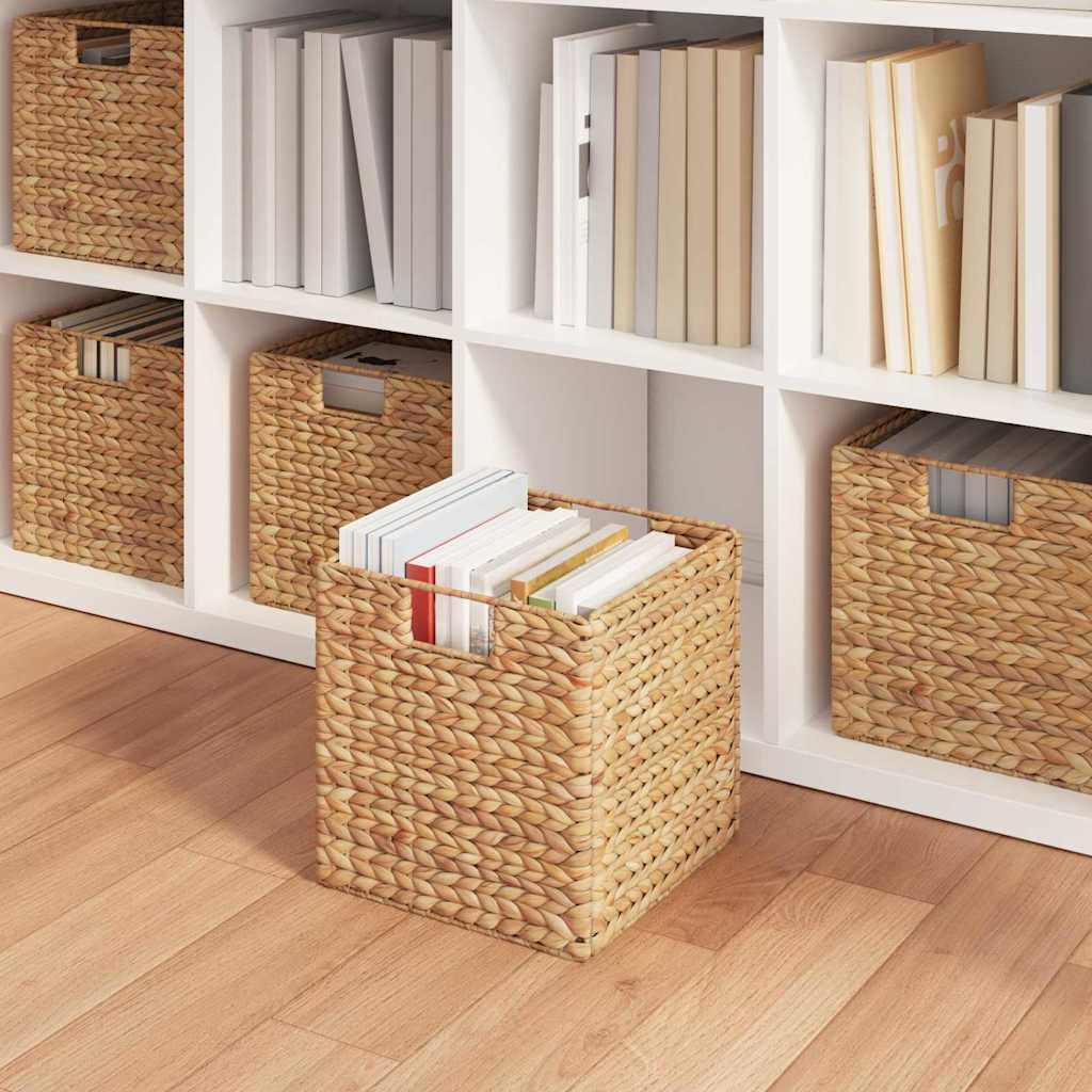 Opbevaringskurve 2 pcs Naturfarvet 28 x 28 x 28 cm Vandhyacint