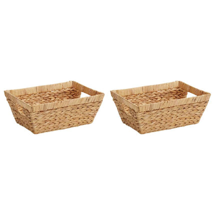 Opbevaringskurve 2 pcs Naturfarvet 38 x 28 x 15 cm Vandhyacint