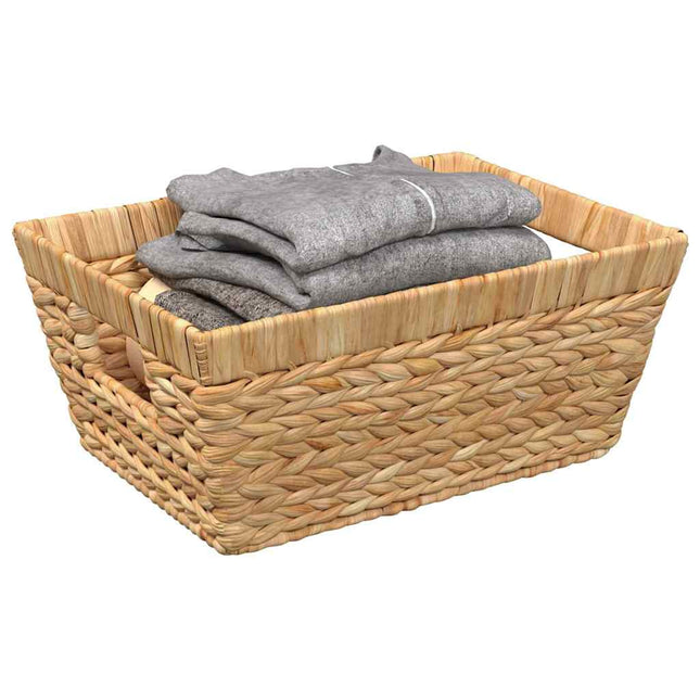 Opbevaringskurve 2 pcs Naturfarvet 38 x 28 x 15 cm Vandhyacint