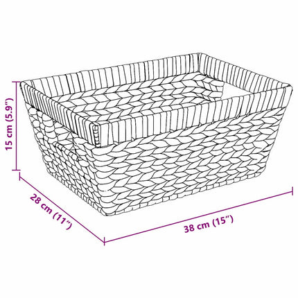 Opbevaringskurve 2 pcs Naturfarvet 38 x 28 x 15 cm Vandhyacint