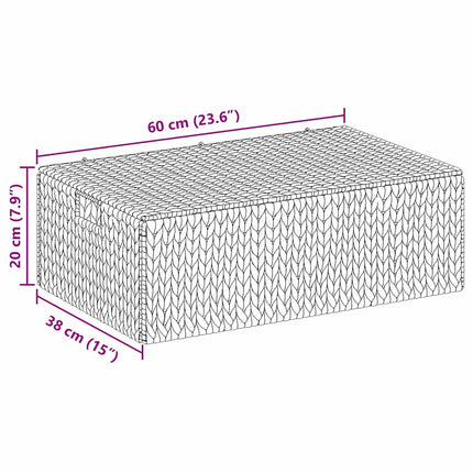 Opbevaringskasse Naturfarvet 60 x 38 x 20 cm Vandhyacint