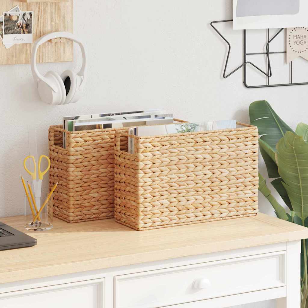 Magasinkurve 2 pcs Naturfarvet 39 x 14 x 25 cm Vandhyacint