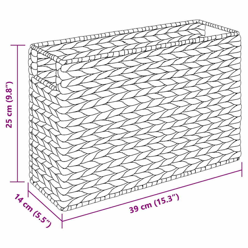 Magasinkurve 2 pcs Naturfarvet 39 x 14 x 25 cm Vandhyacint