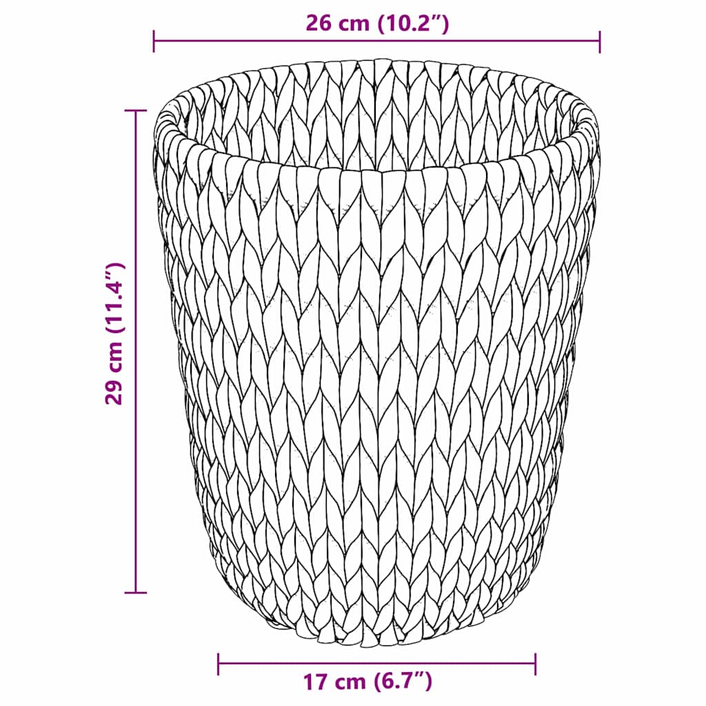Affaldspapirspande 2 pcs Naturfarvet 26 x 26 x 29 cm