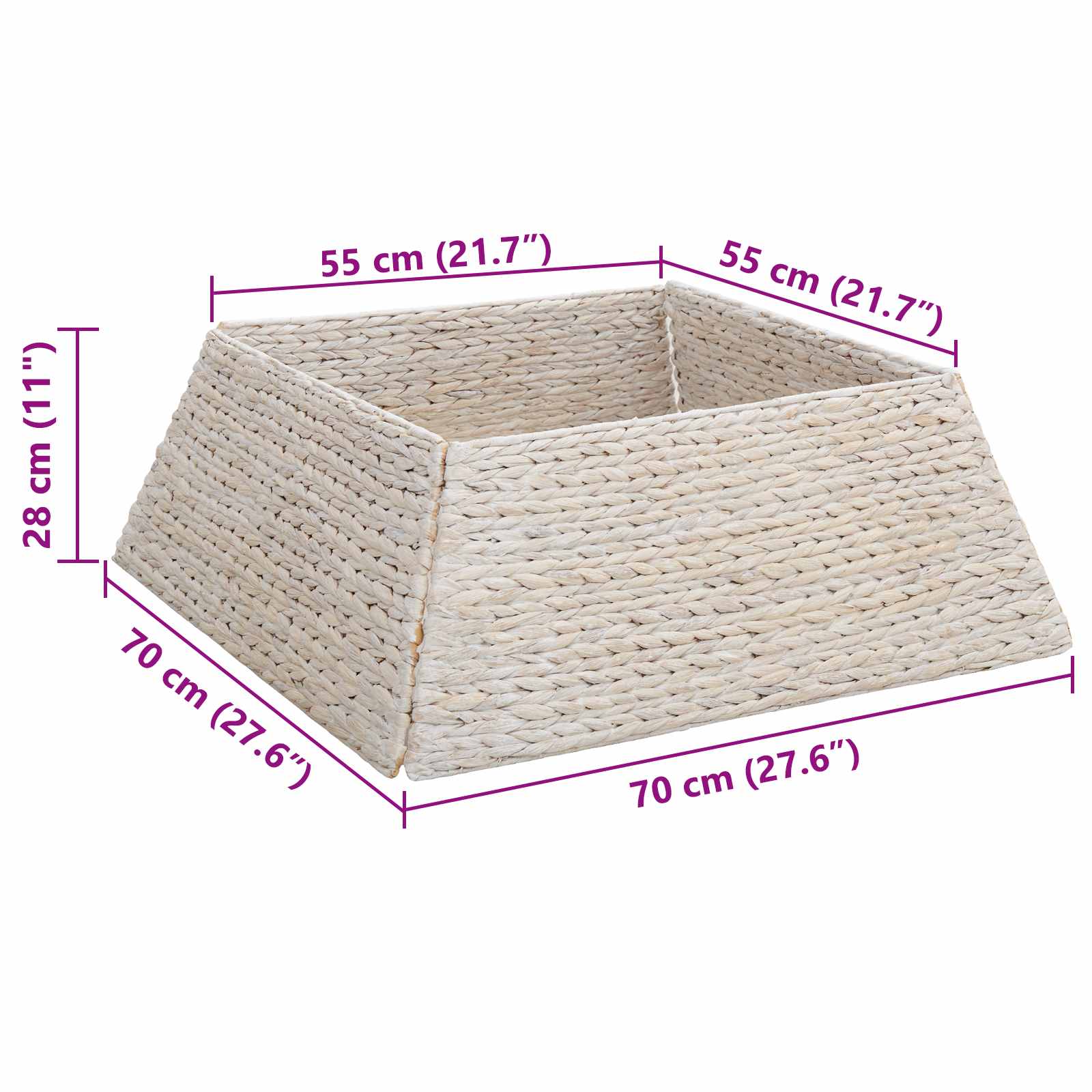 Juletrækrave Hvid 70 x 70 x 28 cm Vandhyacint