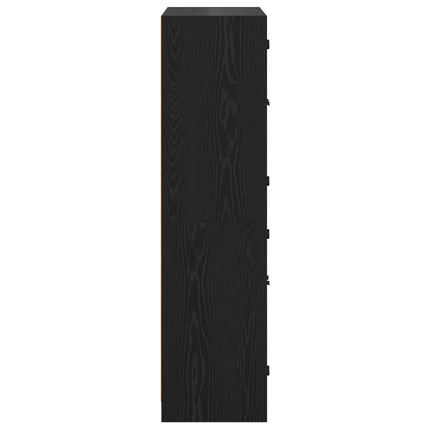 Highboard Sort eg 68 x 37 x 142 cm Konstrueret træ