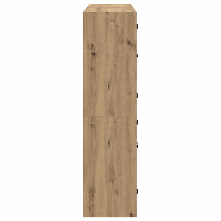 Highboard 2 pcs Artisan Egetræ 68 x 37 x 142 cm Konstrueret træ