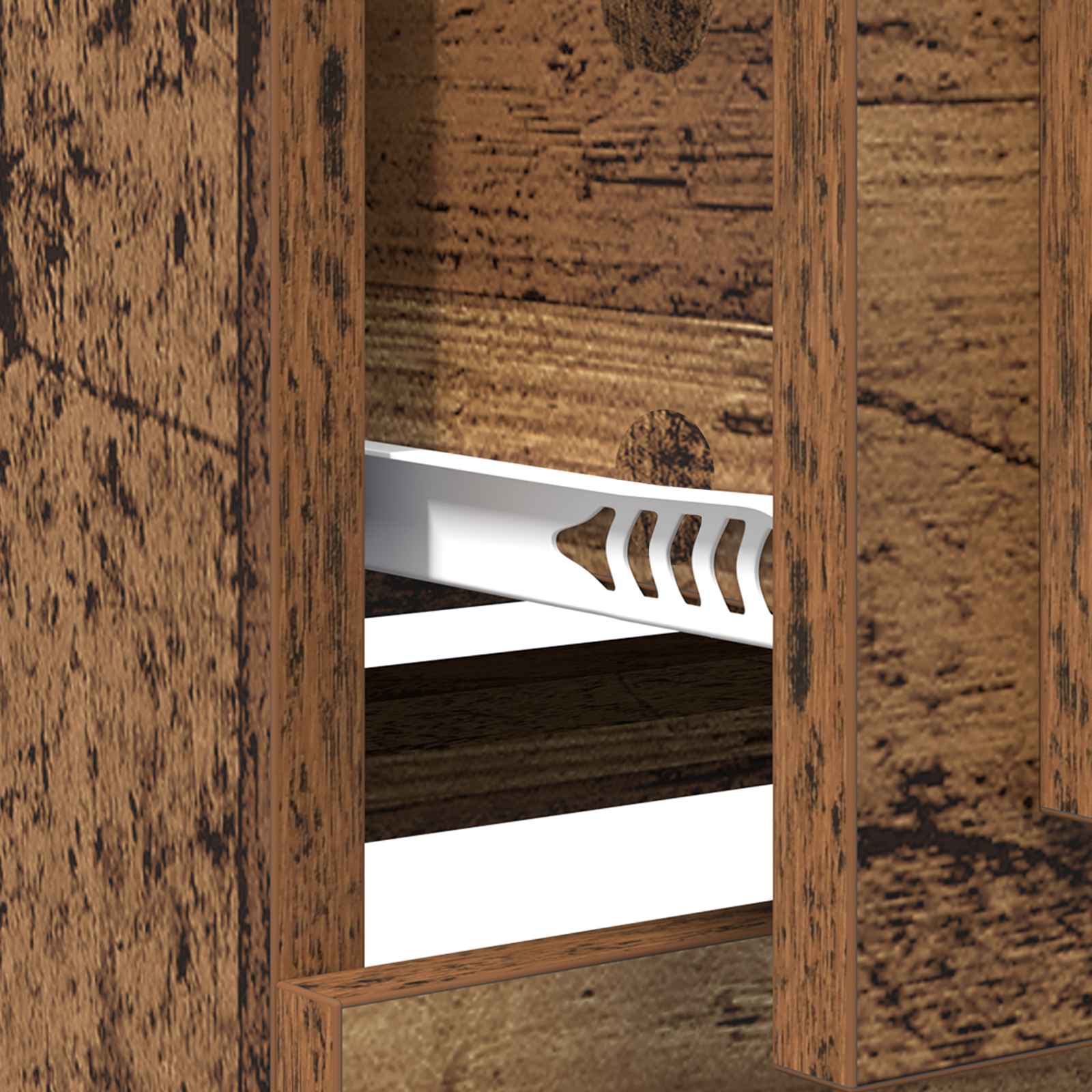 Sideboards med skuffe 3 pcs Gammelt træ 210 x 35,5 x 67,5 cm