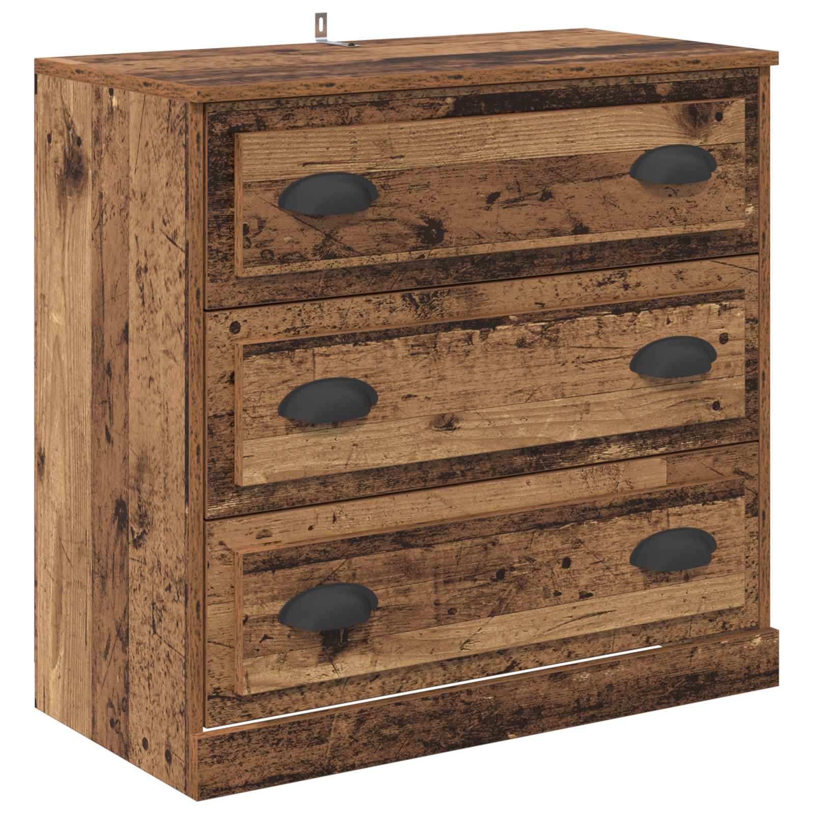 Sideboards med skuffe 3 pcs Gammelt træ 210 x 35,5 x 67,5 cm
