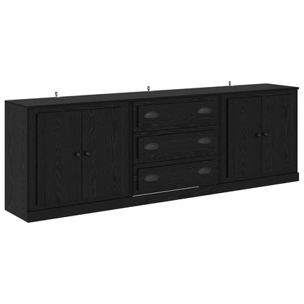 Sideboards 3 pcs Sort eg 210 x 35,5 x 67,5 cm Konstrueret træ