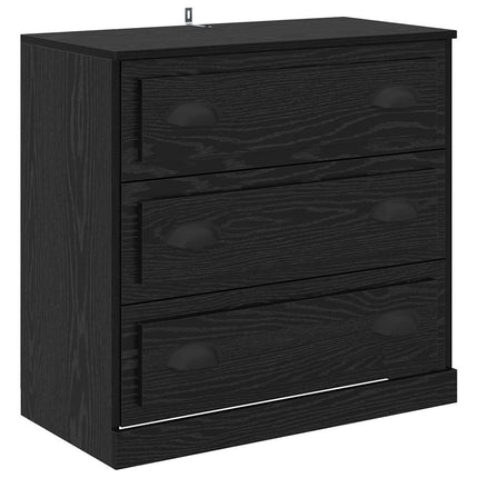 Sideboards 2 stk. Sort eg 70 x 35,5 x 67,5 cm Konstrueret træ