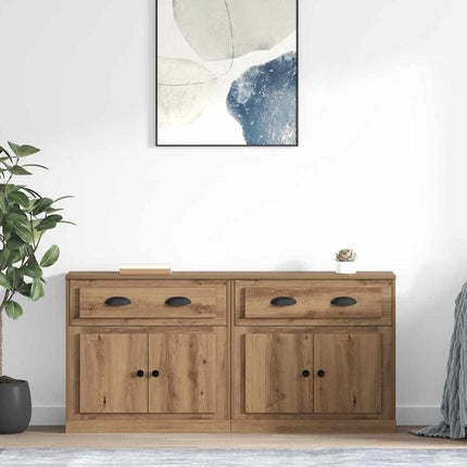 Sideboards 2 pcs Artisan Egetræ 70 x 35,5 x 67,5 cm