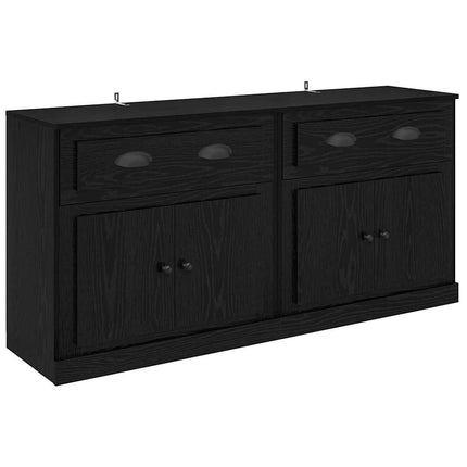 Sideboards 2 pcs Sort eg 70 x 35,5 x 67,5 cm Konstrueret træ