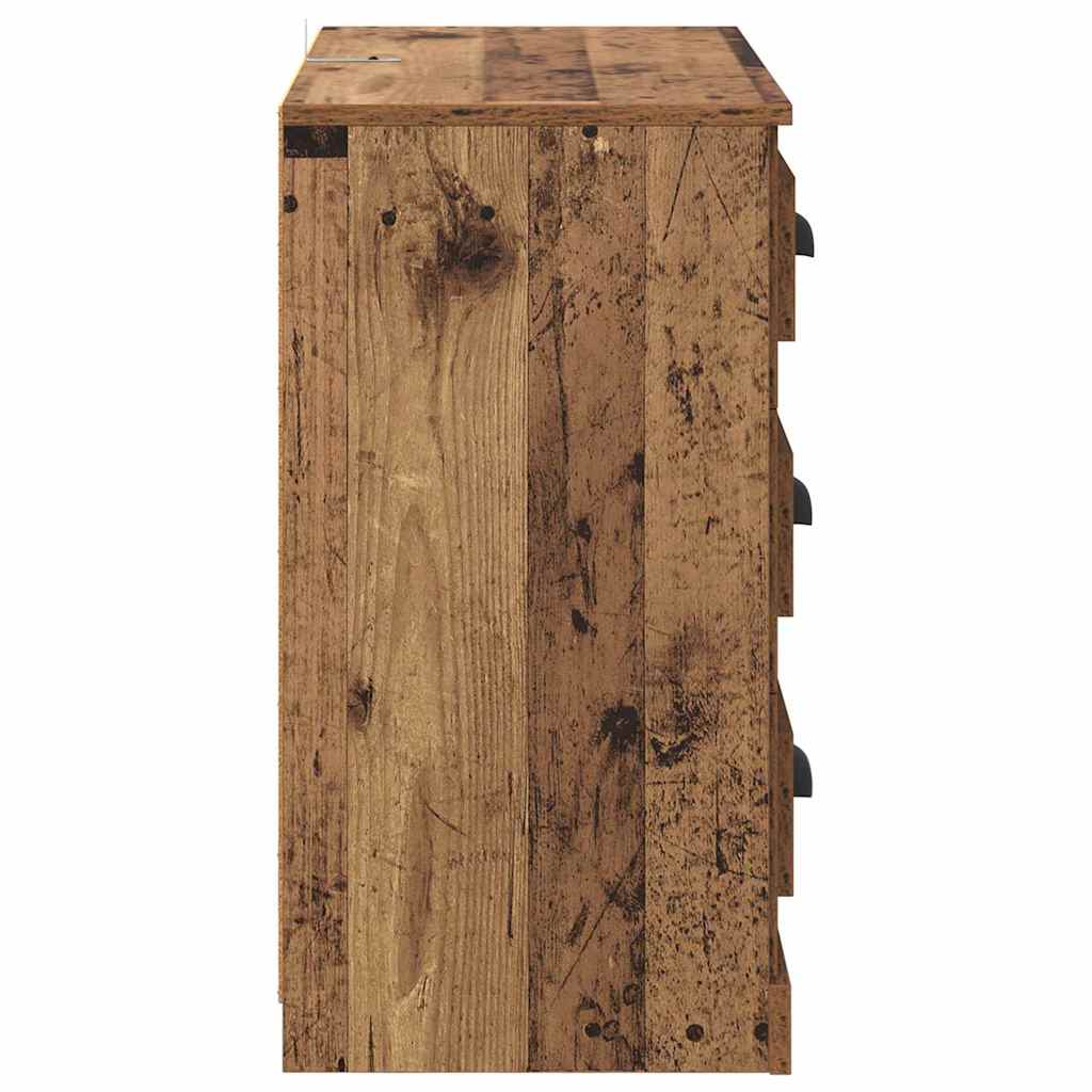Sideboards med skuffe 2 pcs Gammelt træ 70 x 35,5 x 67,5 cm