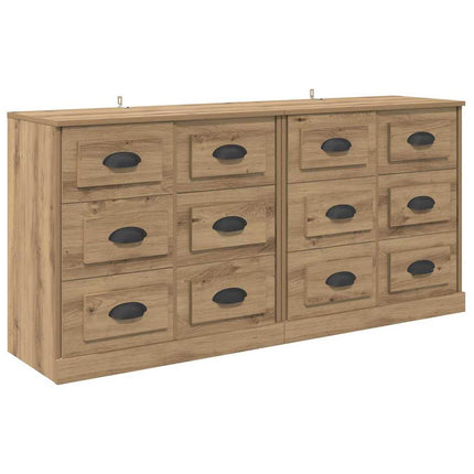 Sideboards 2 pcs Artisan Egetræ 70 x 35,5 x 67,5 cm