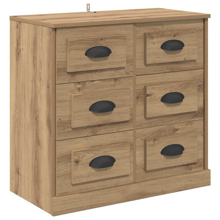 Sideboards 2 pcs Artisan Egetræ 70 x 35,5 x 67,5 cm