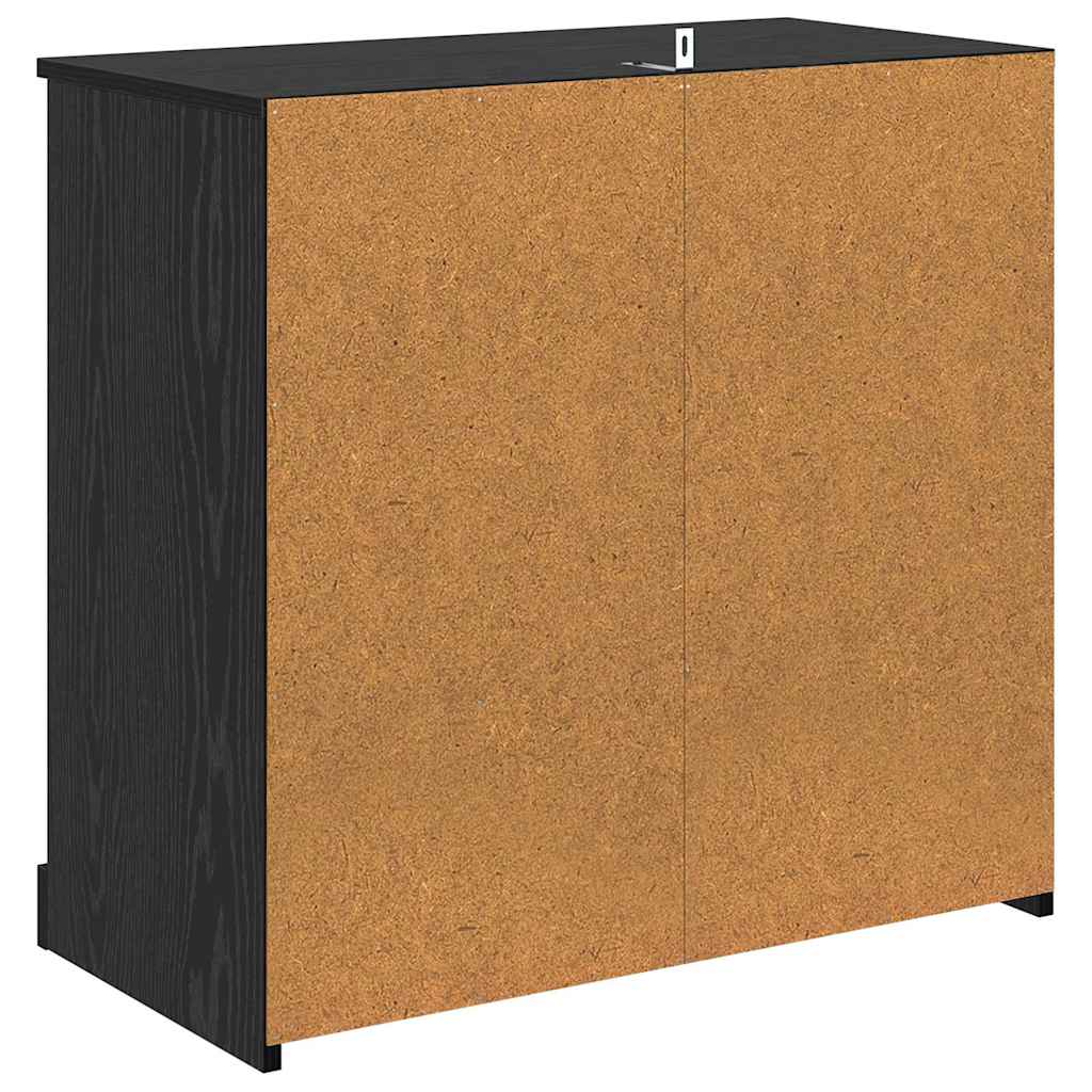 Sideboards 2 pcs Sort eg 70 x 35,5 x 67,5 cm Konstrueret træ