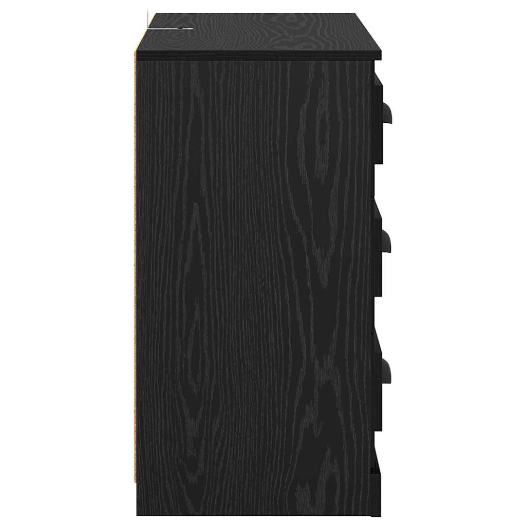 Sideboards 2 pcs Sort eg 70 x 35,5 x 67,5 cm Konstrueret træ