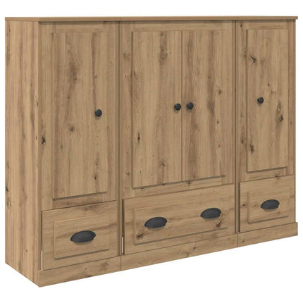 Highboard 3 pcs Artisan Egetræ 132 x 35,5 x 103,5 cm