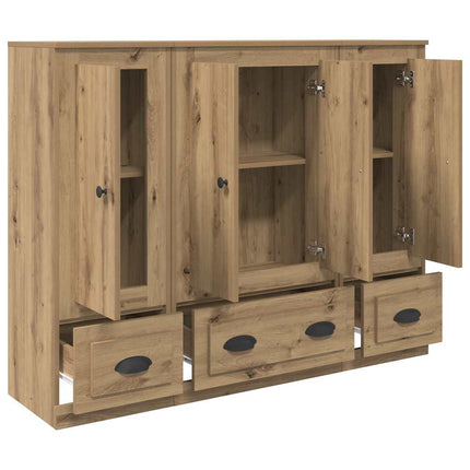 Highboard 3 pcs Artisan Egetræ 132 x 35,5 x 103,5 cm