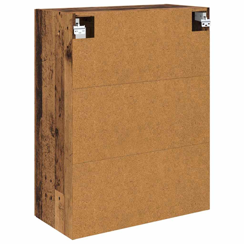 Væghængt skab Vægmonteret 2 pcs Gammelt træ 69,5 x 34 x 90 cm