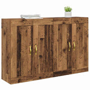 Væghængt skab Vægmonteret 2 pcs Gammelt træ 69,5 x 34 x 90 cm