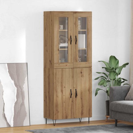 Highboard Artisan Egetræ 69,5 x 34 x 90 cm Konstrueret træ