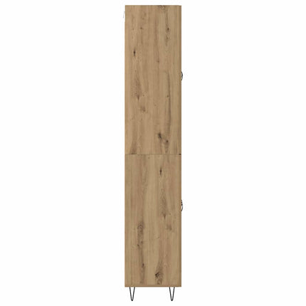 Highboard Artisan Egetræ 69,5 x 34 x 90 cm Konstrueret træ