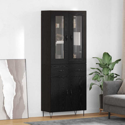 Highboard Sort eg 69,5 x 34 x 90 cm Konstrueret træ