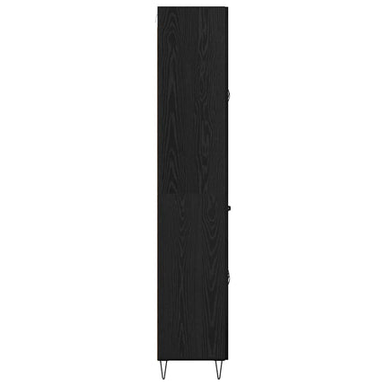 Highboard Sort eg 69,5 x 34 x 90 cm Konstrueret træ