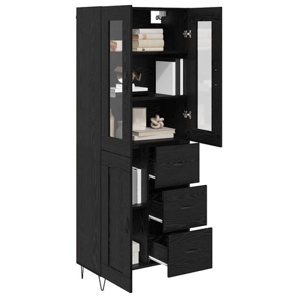 Highboard Sort eg 69,5 x 34 x 90 cm Konstrueret træ