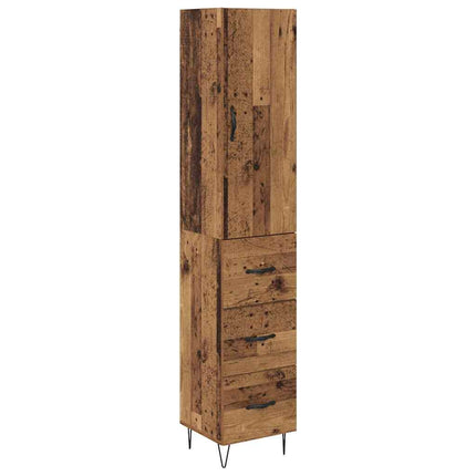 Highboard Gammelt træ 34,5 x 34 x 90 cm Konstrueret træ