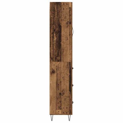 Highboard Gammelt træ 34,5 x 34 x 90 cm Konstrueret træ