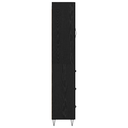 Highboard Sort eg 34,5 x 34 x 90 cm Konstrueret træ