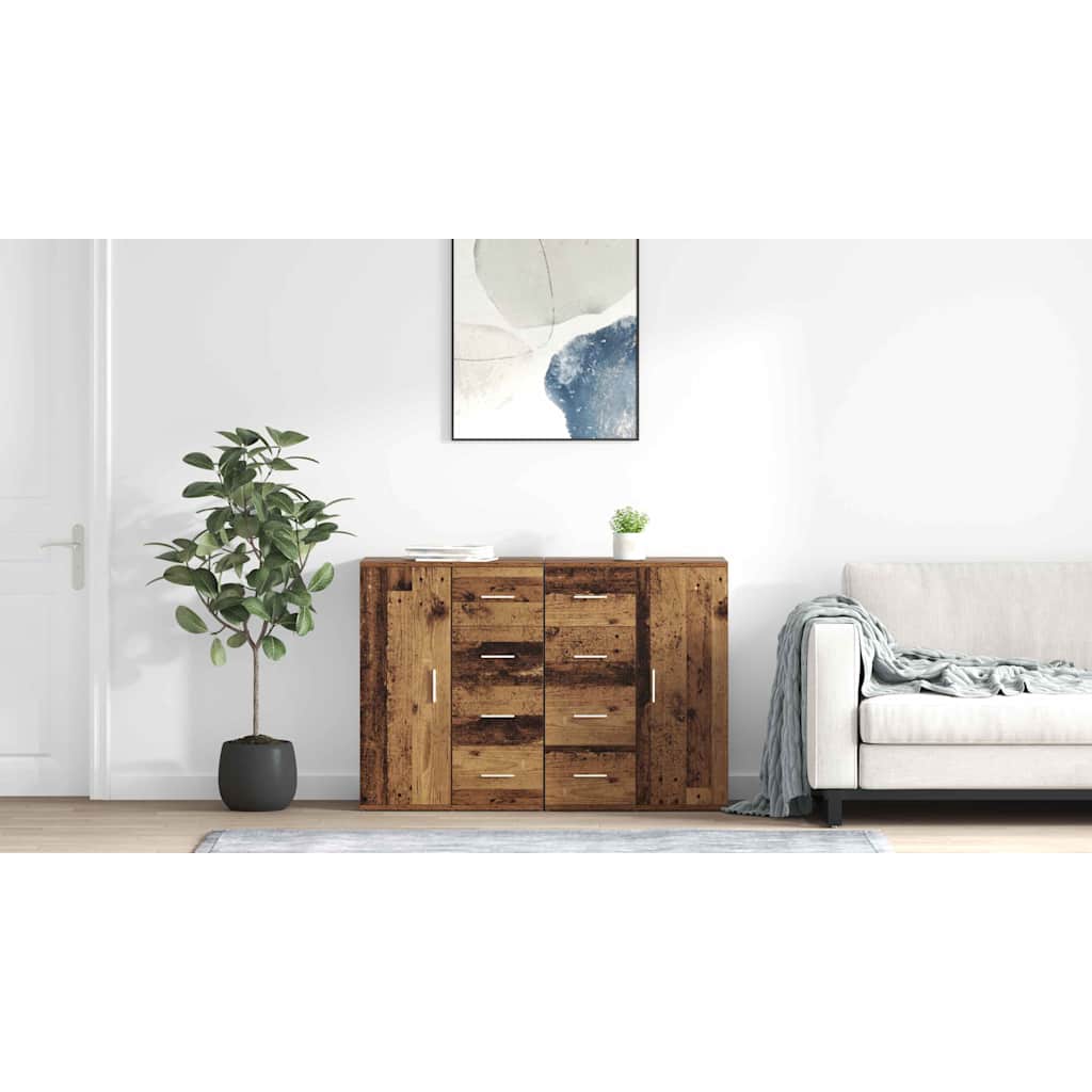 Sideboards med skuffe Corona 2 pcs Gammelt træ 59 x 39 x 80 cm