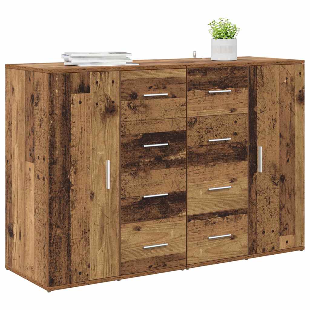 Sideboards med skuffe Corona 2 pcs Gammelt træ 59 x 39 x 80 cm