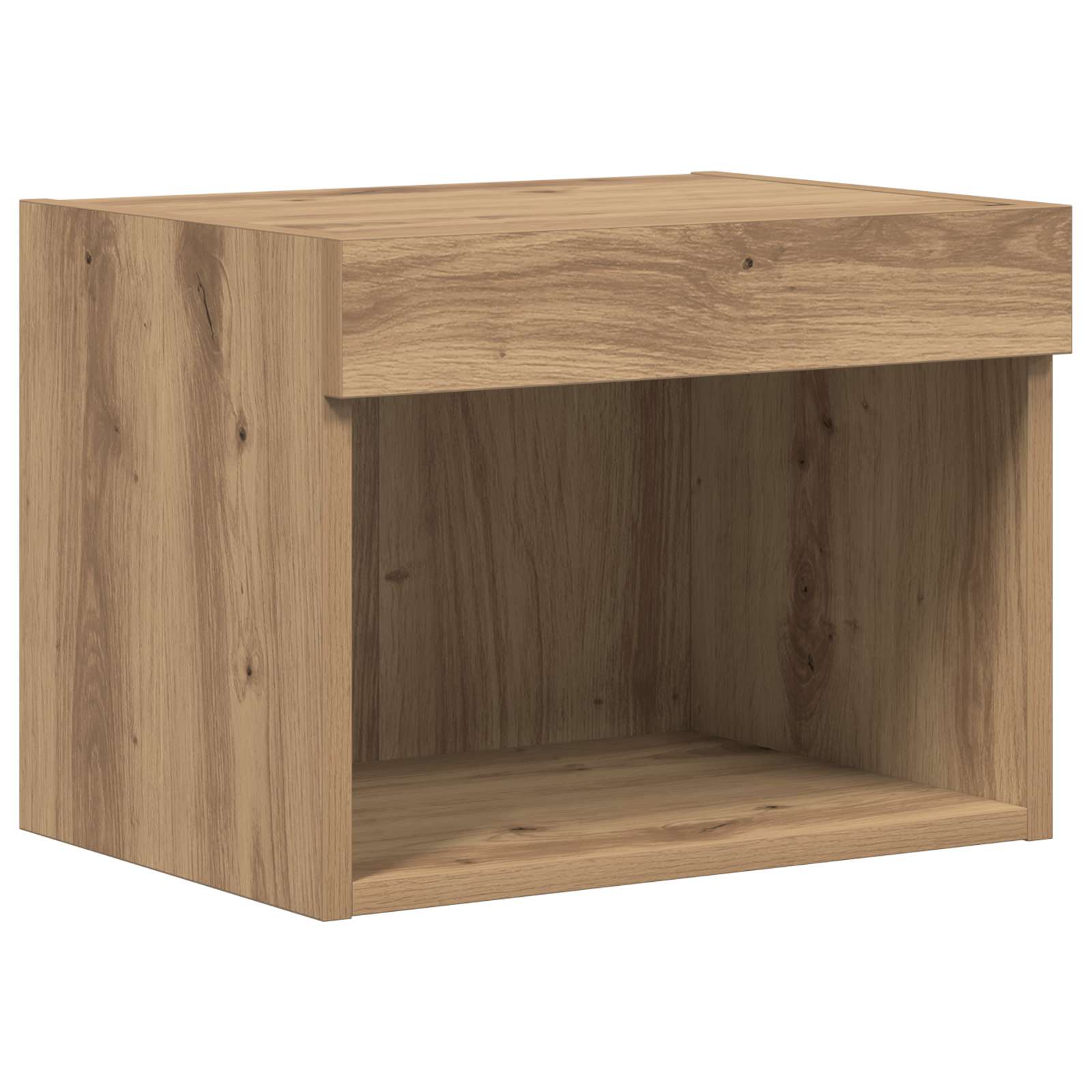 TV Væghylder Vægmonteret 4 pcs Artisan Egetræ Konstrueret træ