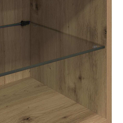TV Vægmonteringer 4 pcs Artisan Egetræ Konstrueret træ