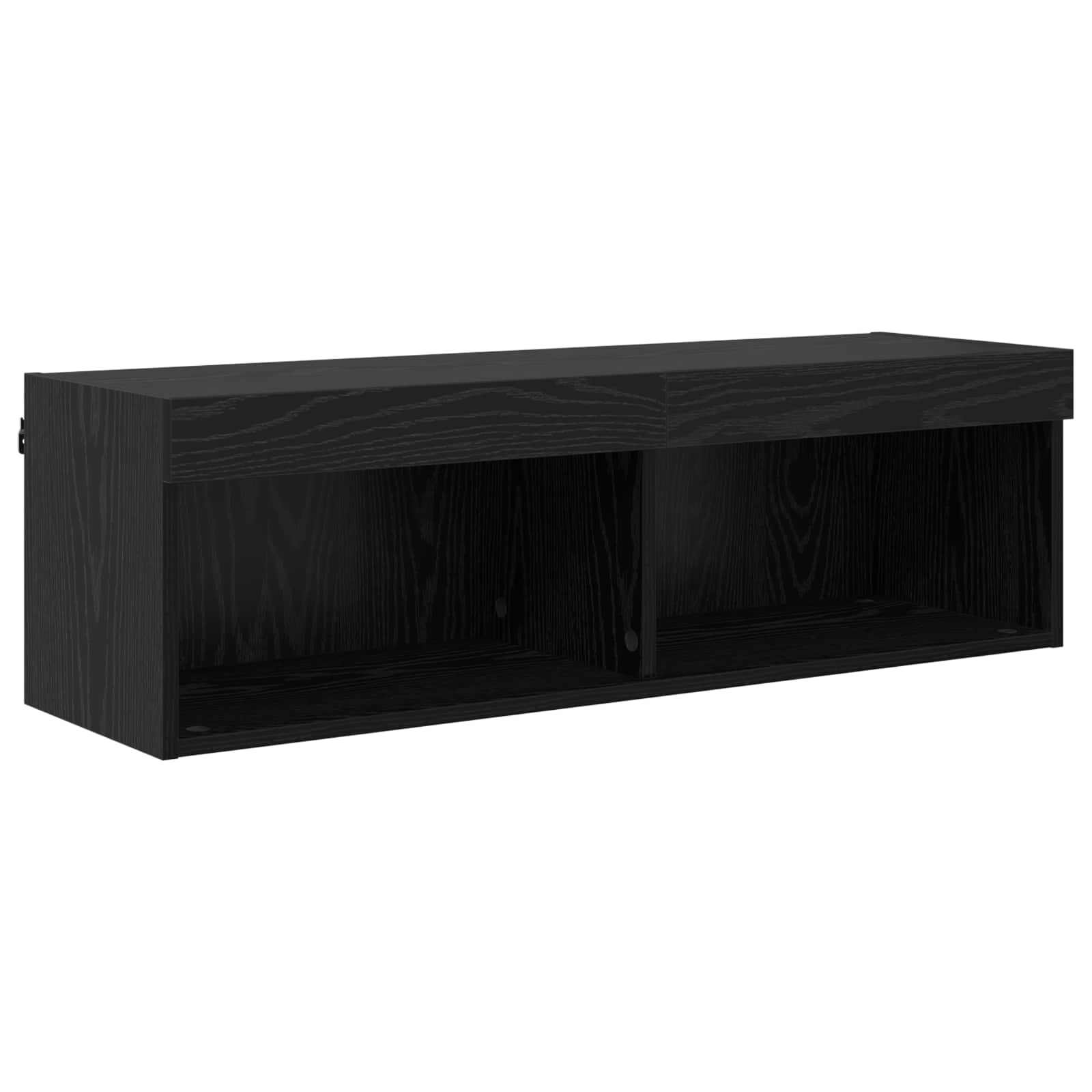 TV vægenheder med LED 5 pcs 40,5 x 30 x 102 cm Sort eg