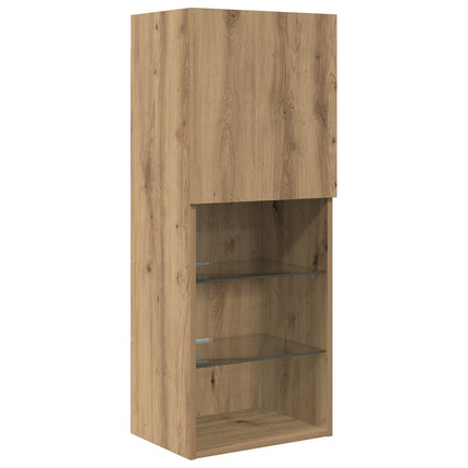 TV Vægmonteringer 6 pcs Artisan Egetræ Konstrueret træ