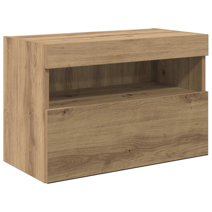 TV Vægmonteringer 6 pcs Artisan Egetræ Konstrueret træ