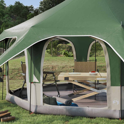 Familietelt 5-personers Grøn 185T Polyester med PU Coating