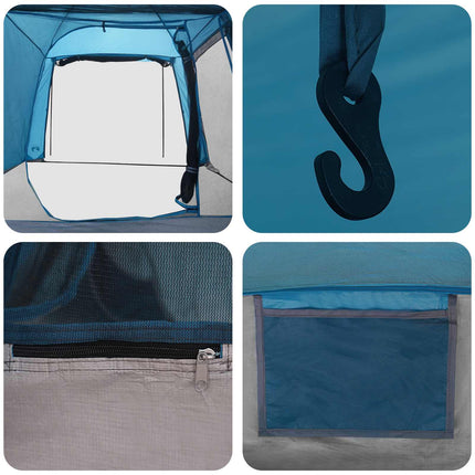 Tunneltelt Blå 361 x 235 x 147 cm 185T Polyester med PU Coating