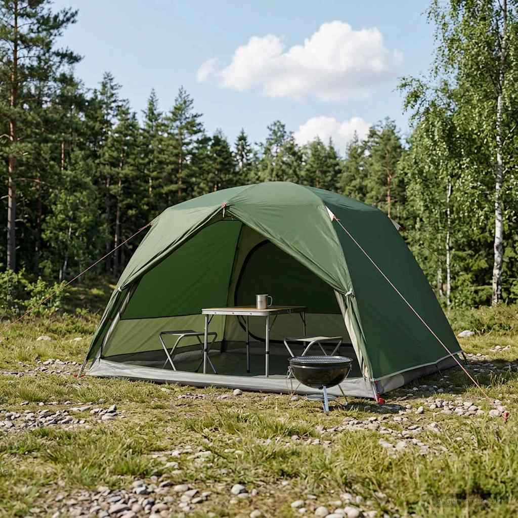 vidaXL Backpacking Telt 2-personers Grøn 185T Polyester med PU Coating