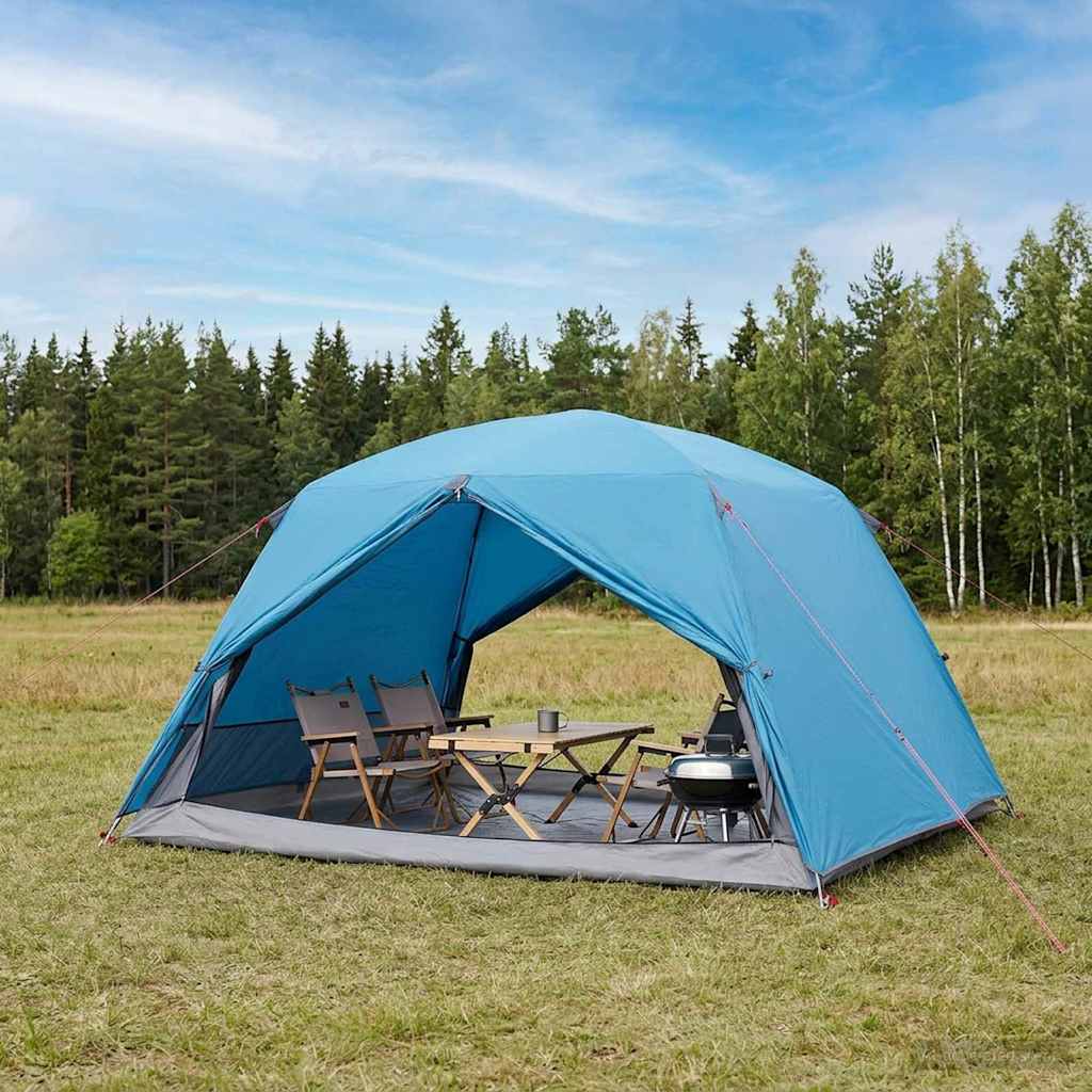 Backpacking Telt 4-personers Bl 185T Polyester med PU Coating