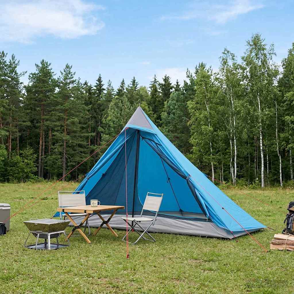 vidaXL Backpacking Telt - Blå - 222x85x125 cm