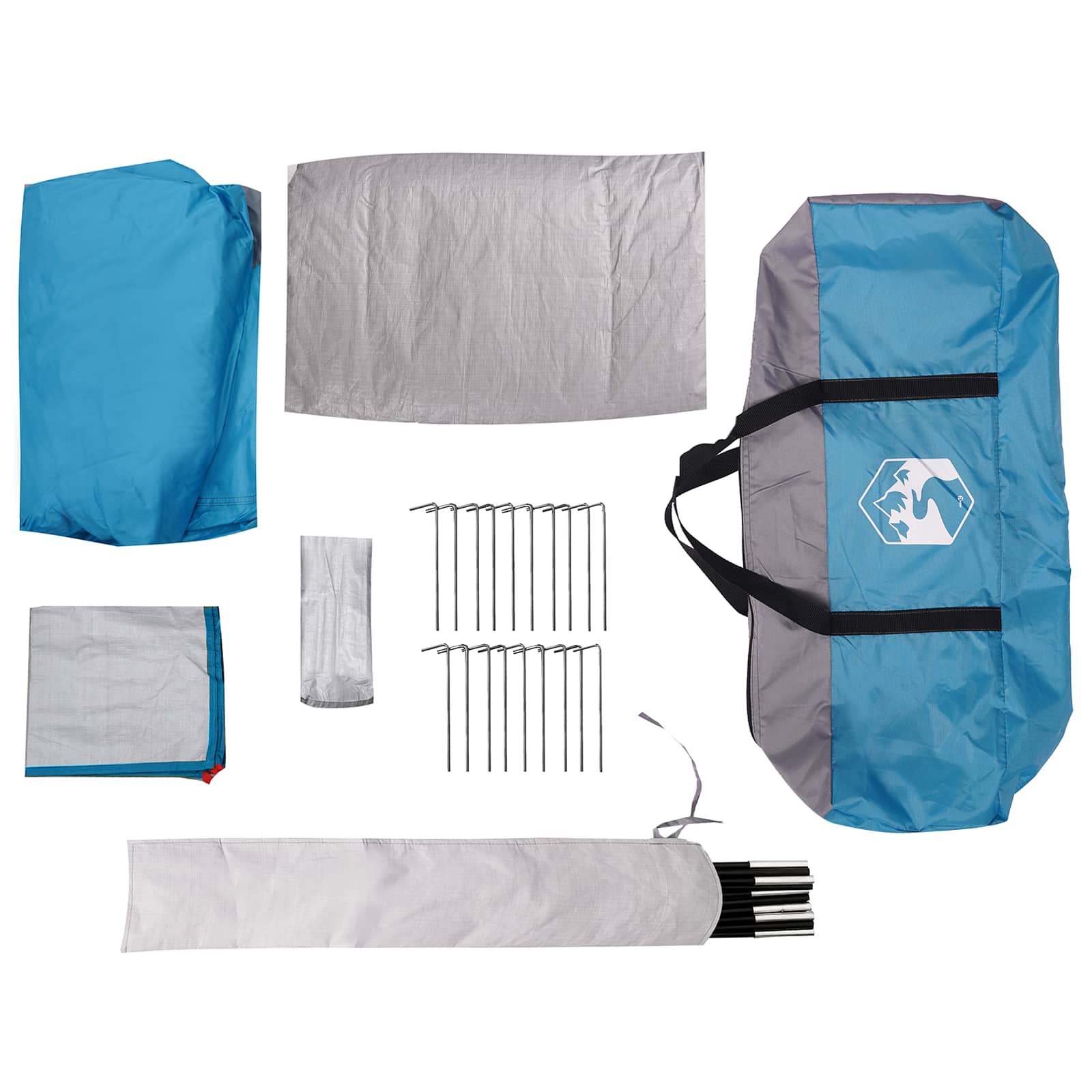 Tunneltelt Blå 390 x 215 x 152 cm 185T Polyester med PU Coating