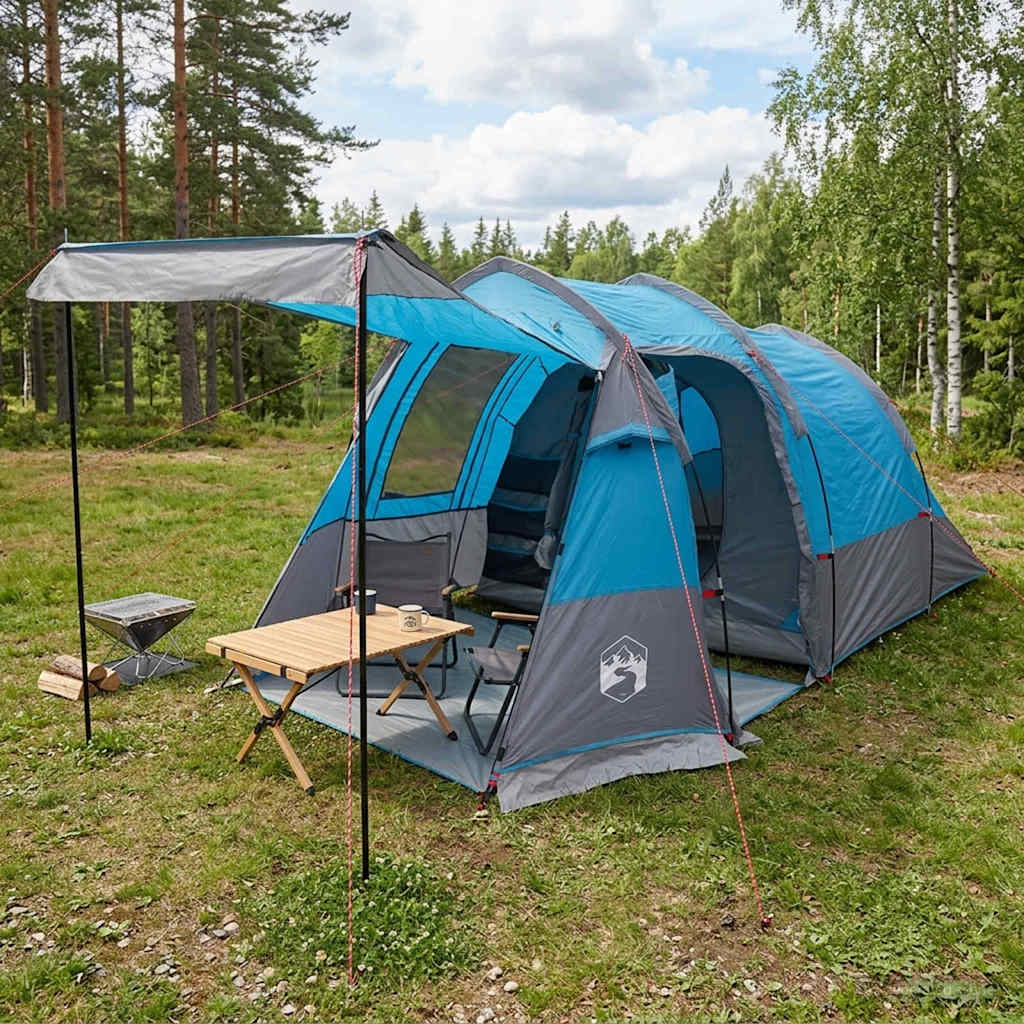 Tunneltelt Blå 390 x 215 x 152 cm 185T Polyester med PU Coating